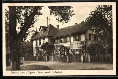 AK Petersaurach b. Ansbach, Erholungsheim Eugenie mit Garten