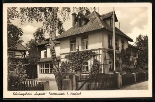 AK Petersaurach b. Ansbach, Blick auf das Erholungsheim Eugenie
