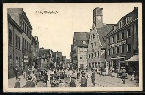 AK Fürth / Bayern, Geschäft von Justus Meyer in der Königstrasse