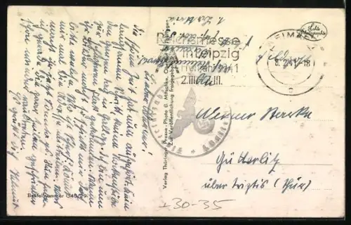 AK Weimar / Thüringen, Abteilungsgebäude der Flak-Abteilung