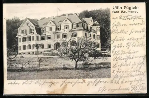 AK Brückenau, Hotel Villa Füglein