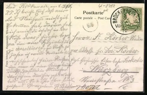 AK Brückenau, Hotel Villa Füglein