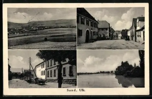AK Sand /Ufr., Strassenpartie, Uferpartie und Totalansicht