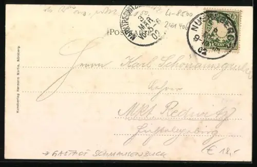 AK Nürnberg, Gasthaus Schmausenbuck, Aussichtsturm