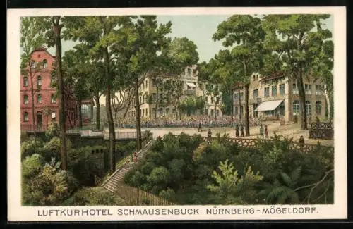 AK Nürnberg-Mögeldorf, Luftkurhotel Schmausenbuck
