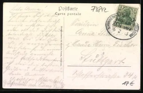 AK Allfeld i. Baden, Gasthaus zur Krone von Josef Reinhard, Ortsansicht vom Berghang aus