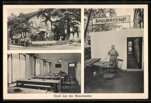 AK Cochem a. d. Mosel, Restaurant Straussenwirtschaft, Enderstrasse, Innenansicht