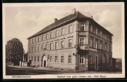 AK Mainbernheim, Gasthof zum goldenen Löwen, Inh. Otto Bauer