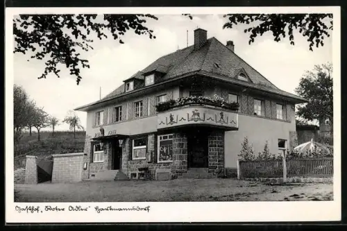 AK Hartmannsdorf / Werdau, Gasthof Roter Adler mit eigener Fischerei