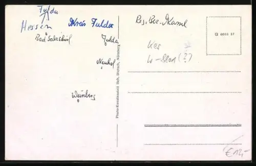 AK Weinberg, Ortsstrasse mit Kriegerdenkmal, Kirche und Pfarrhaus