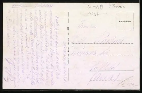 AK Bindlach i. Ofr., Gasthaus zum goldenen Löwen, Kirche, Ortsansicht aus der Vogelschau