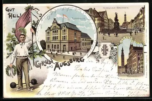 Lithographie Augsburg, Turnhalle der TV 8147, Schiessgrabenstrasse 28