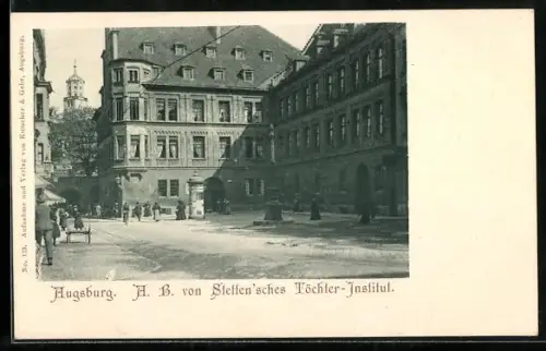AK Augsburg, A. B. von Stetten`sches Töchter-Institut
