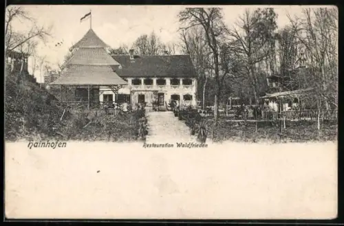 AK Hainhofen, Partie am Restaurant Waldfrieden