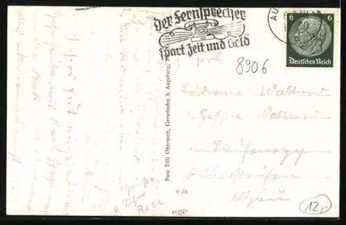 AK Gersthofen, Partie in der Augsburger Strasse