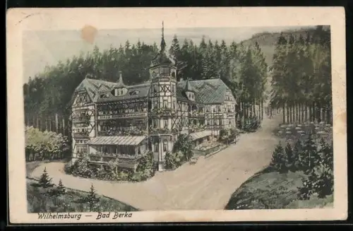 Künstler-AK sign. Hans Pernat: Bad Berka, Gasthof Wilhelmsburg