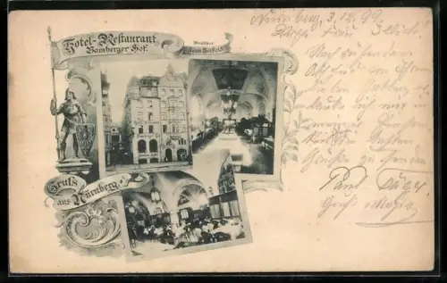 AK Nürnberg, Hotel-Restaurant Bamberger Hof, Bes. Jean Seibold