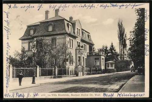 AK Bad Kissingen, Kurhotel Villa Brunholde, Bes. Hofrat Dr. Wolf