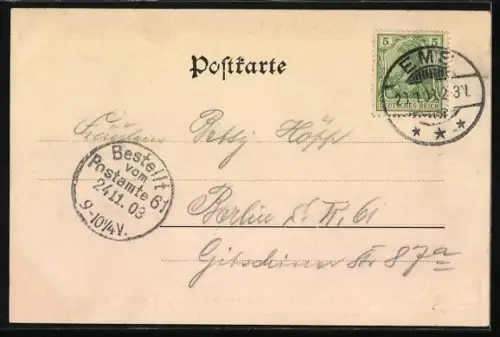 AK Ems, Kaiser Friedrich nebst Familie und Gefolge auf der Sporkenburg