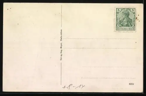 AK Königsau, Grenze zwischen Deutschland und Dänemark mit Wachen