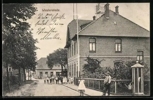 AK Westerstede, Strassenpartie mit Post