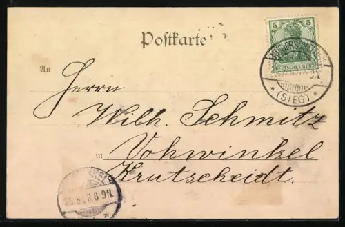 AK Niederschelden, Gasthaus Sänger, Totalansicht und Charlottenhütte