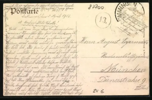 AK Dickenreis, Gasthaus und Brauerei mit Waldpartie