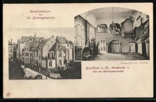 AK Frankfurt-Nordend, Gemeindehaus der St. Petersgemeinde, Marschnerstr. 3