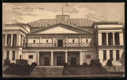 AK Frankfurt-Niederrad, Stadion, Aussenansicht der Freilichtbühne