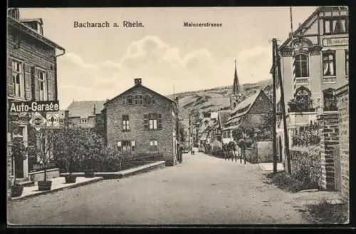 AK Bacharach a. Rhein, Partie an der Mainzerstrasse mit Weinkeller