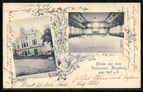 AK Augsburg, Turnverein von 1847, Turnhalle, Vereinshaus