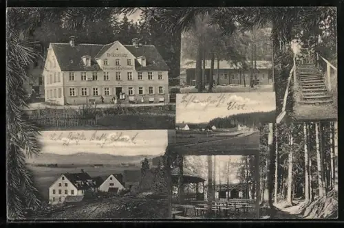 AK Dickenreis, Gasthaus und Brauerei mit Waldpartie