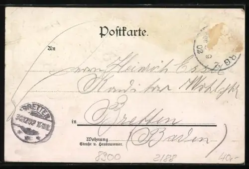 Lithographie Augsburg, Apollo Cafe & Theater von Ad. Chandelier