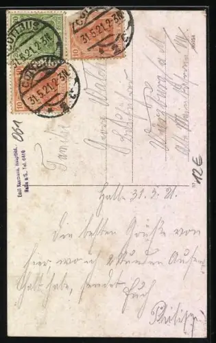 AK Halle / Saale, Strassenpartie am Städtischen Schwimmbad