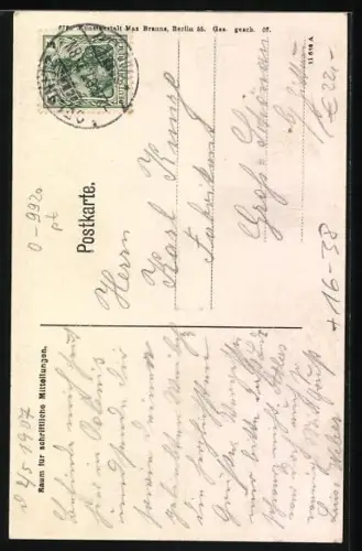 Grusskarten-AK Oelsnitz / Vogtland, Teilansicht mit Kirche, Junge im Matrosenhemd