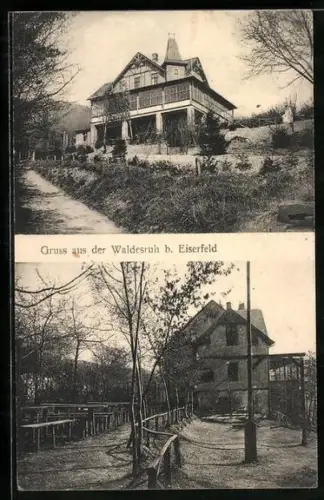 AK Eiserfeld, Restaurant Waldesruh, Ortspartie