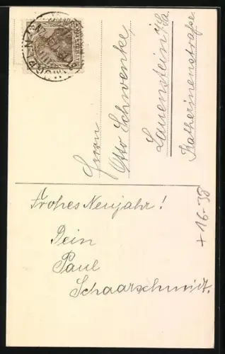 Grusskarten-AK Pirna a. Elbe, Marktplatz, Familie mit Karren