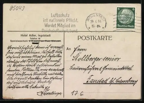 AK Ingolstadt, Hotel Adler