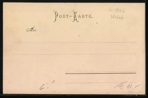 Lithographie Langenzenn, Grosses Kostüm-Fest 1900, Casino Langenzenn