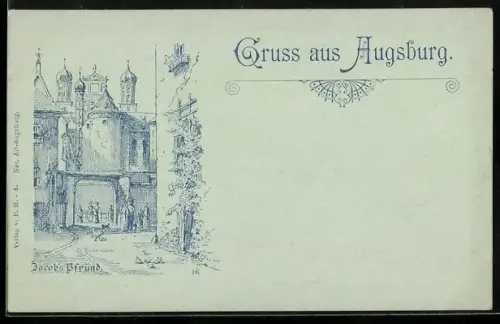 Lithographie Augsburg, Jacobs Pfründ
