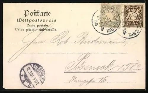 AK Nürnberg, Gasthaus Central-Bahnhof Georg Rank mit Garteneingang