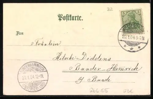 Lithographie Westerstede /Oldenburg, Molkerei, Langestrasse Pumpenhörn, Strassenpartie mit Apotheke