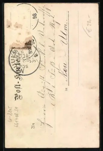 Lithographie Feuchtwangen Feuerpiquet der Landwehr, Letzte Rapportstunde u. Ablösung, Wappen