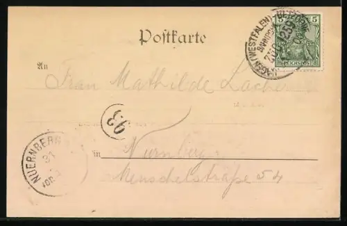 AK Niederschelden, Gasthof zum Stahlwerk, Kaiserliches Postamt, Totalansicht