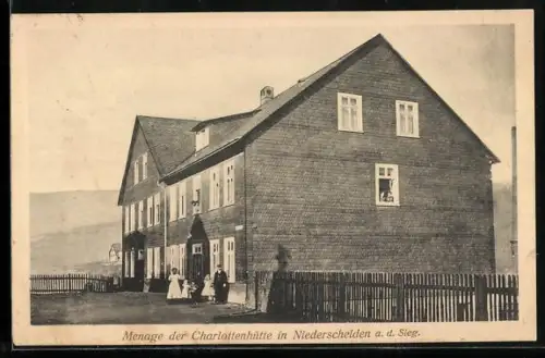 AK Niederschelden a. d. Sieg, Menage der Charlottenhütte