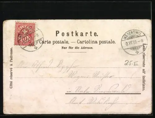 Lithographie Einsiedeln, Gesamtansicht, Kloster