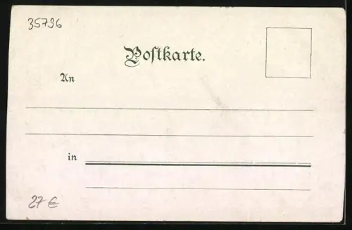 Lithographie Edelsberg bei Weilburg, Gasthaus von Heinrich Ahäuser und Totalansicht