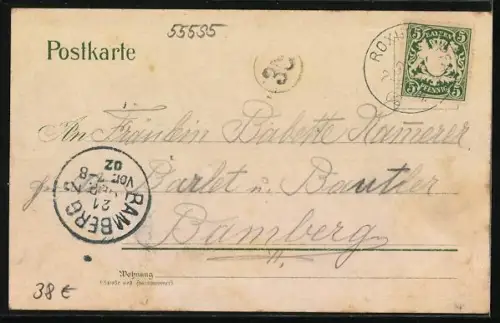 Lithographie Roxheim / Pfalz, Gasthaus von Georg Reinhard, Totalansicht, Musikwerk