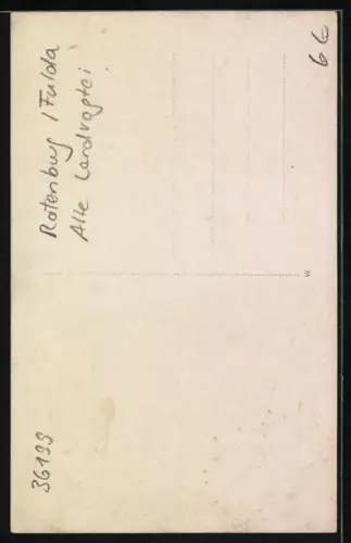 Foto-AK Rotenburg / Fulda, Blick auf die Landvogtei