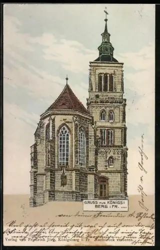 AK Königsberg i. Fr., Blick auf die Marienkirche
